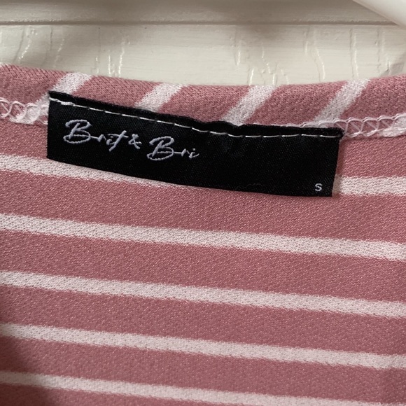 small pink striped lettuce tee - Picture 3 of 3